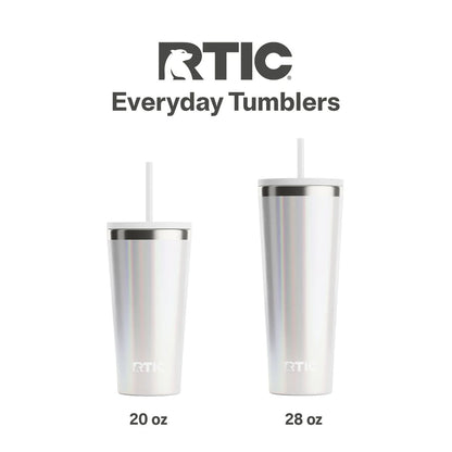 28 Oz Ceramic Lined Everyday Tumbler, Spill-Resistant Straw Lid, Beach